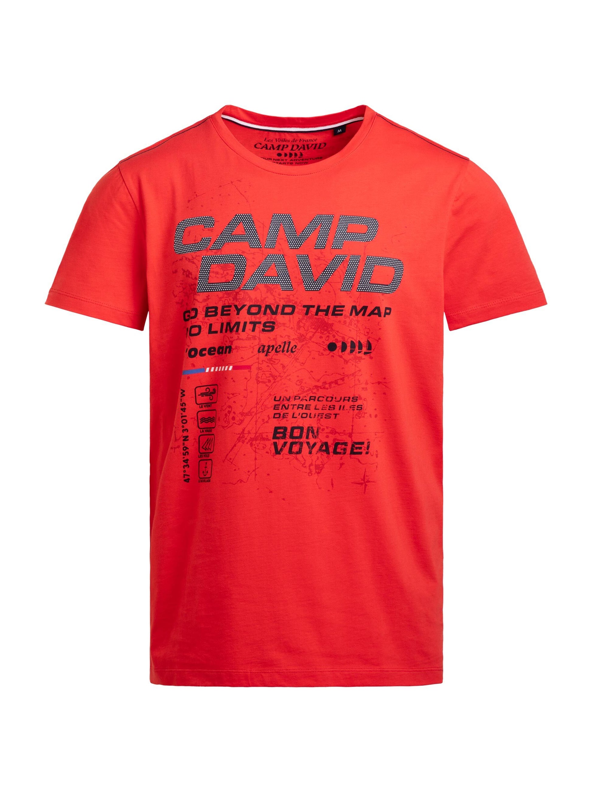 T-Shirt Rundhals mit Logo Artwork blaze coral - 1