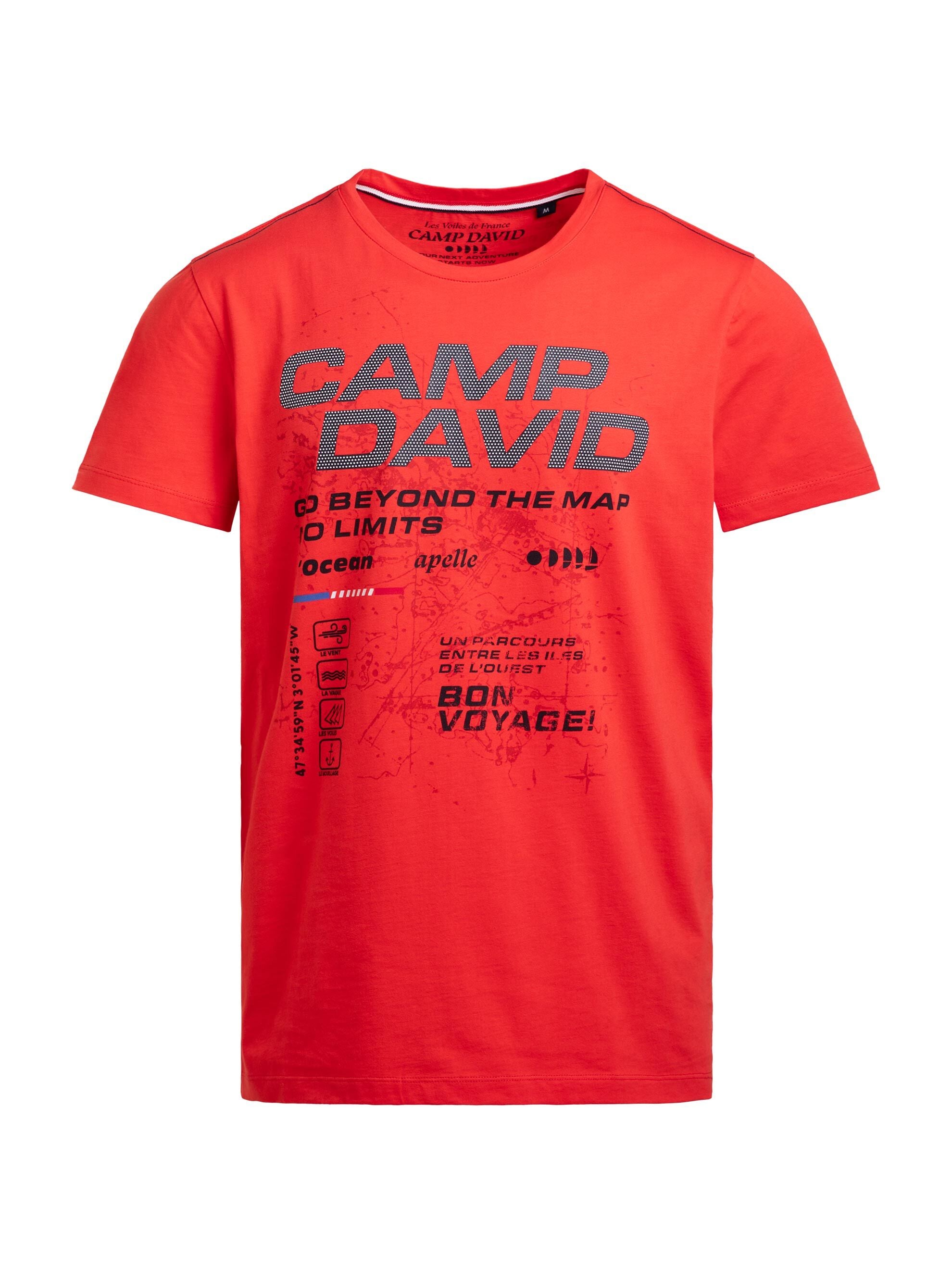 T-Shirt Rundhals mit Logo Artwork blaze coral