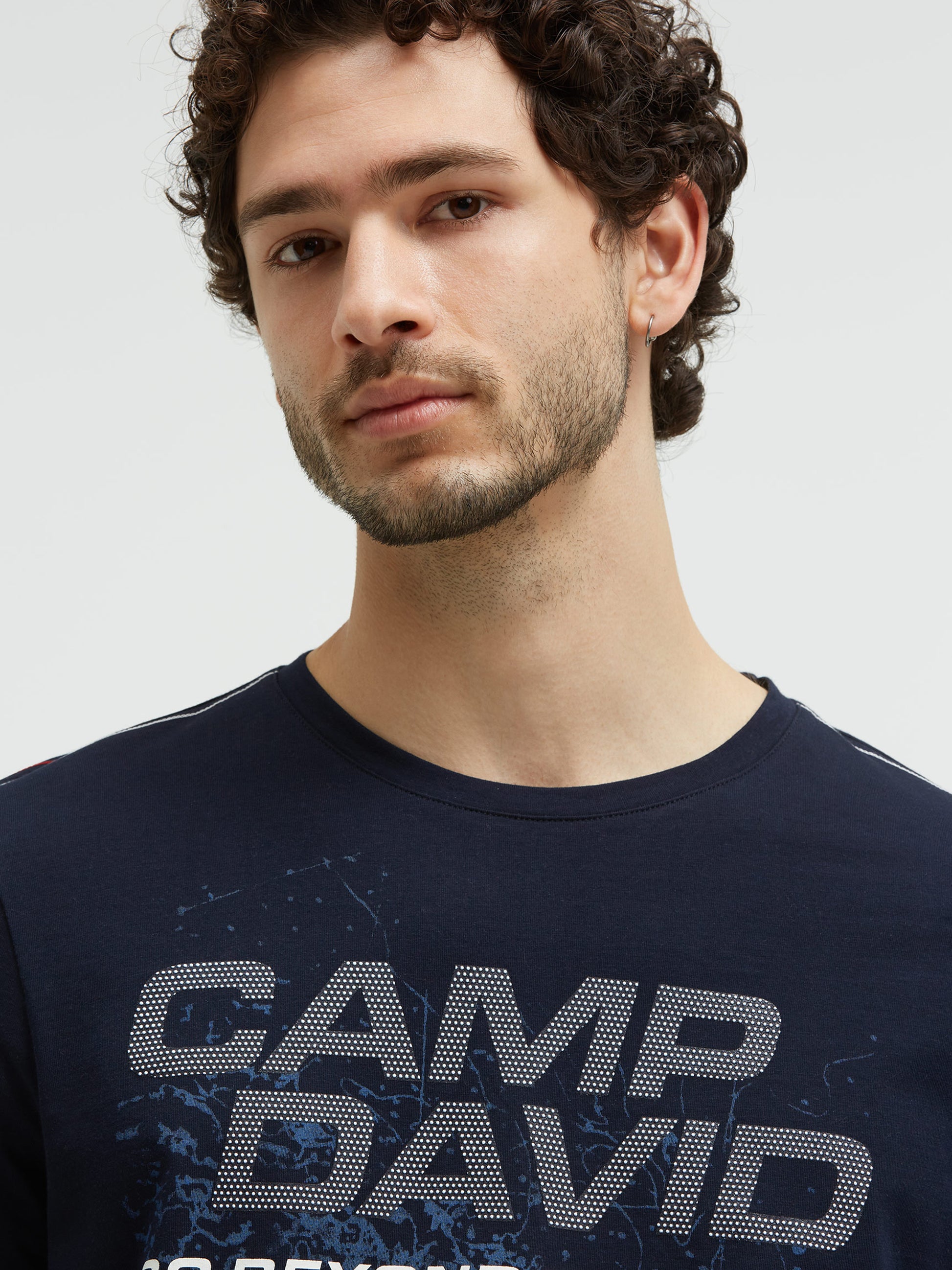T-Shirt Rundhals mit Logo Artwork blue navy - 4
