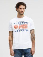 T-Shirt Relaxed Fit mit Rubber Design opticwhite