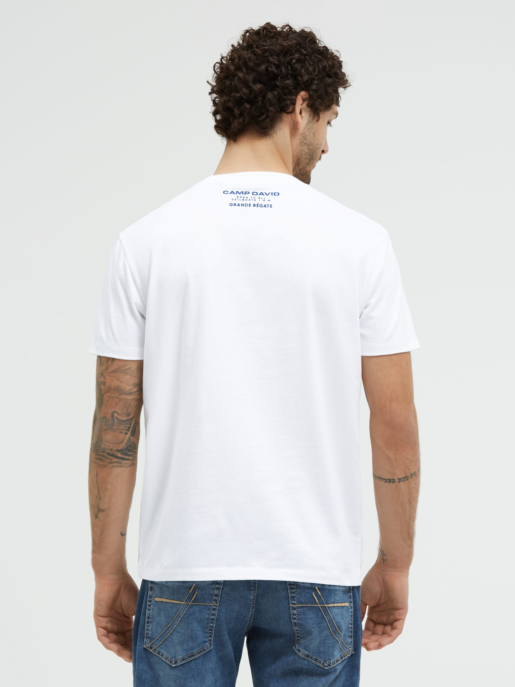 T-Shirt Relaxed Fit mit Rubber Design opticwhite - 5