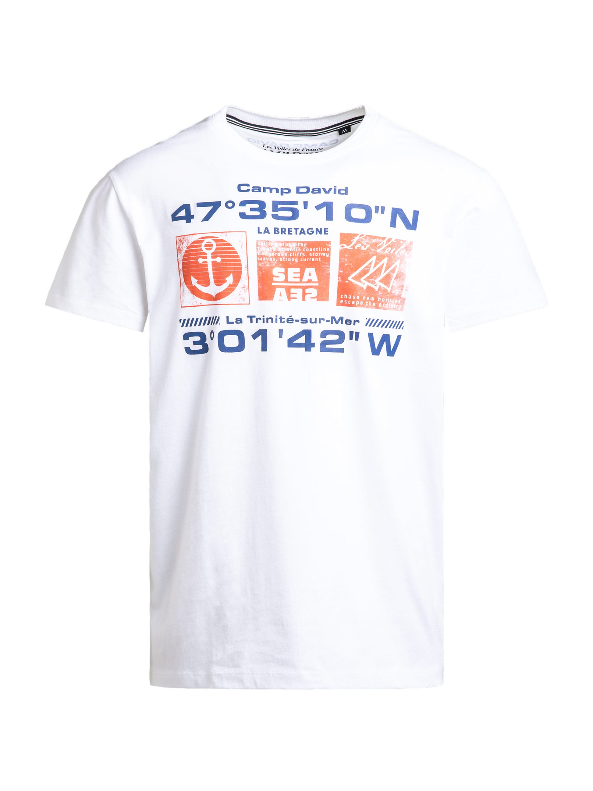 T-Shirt Relaxed Fit mit Rubber Design opticwhite - 1
