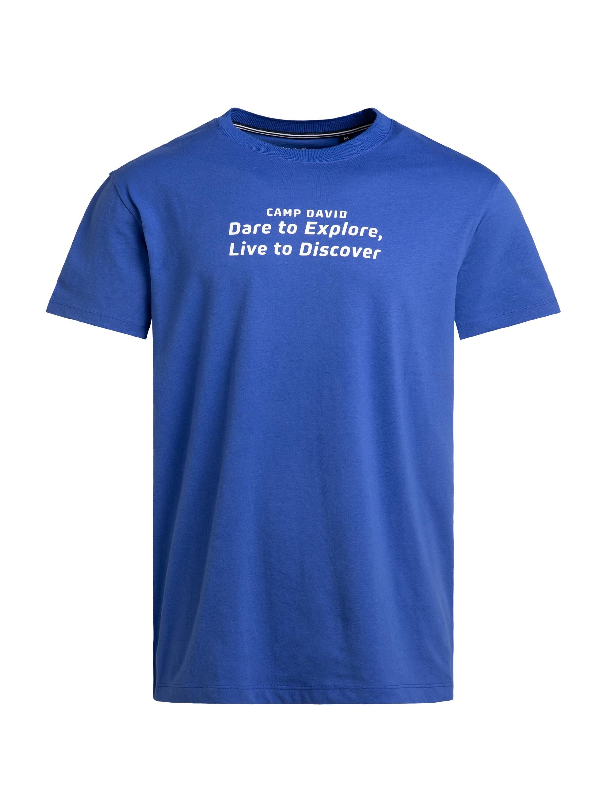 T-Shirt Relaxed Fit mit Rückenprint signal blue