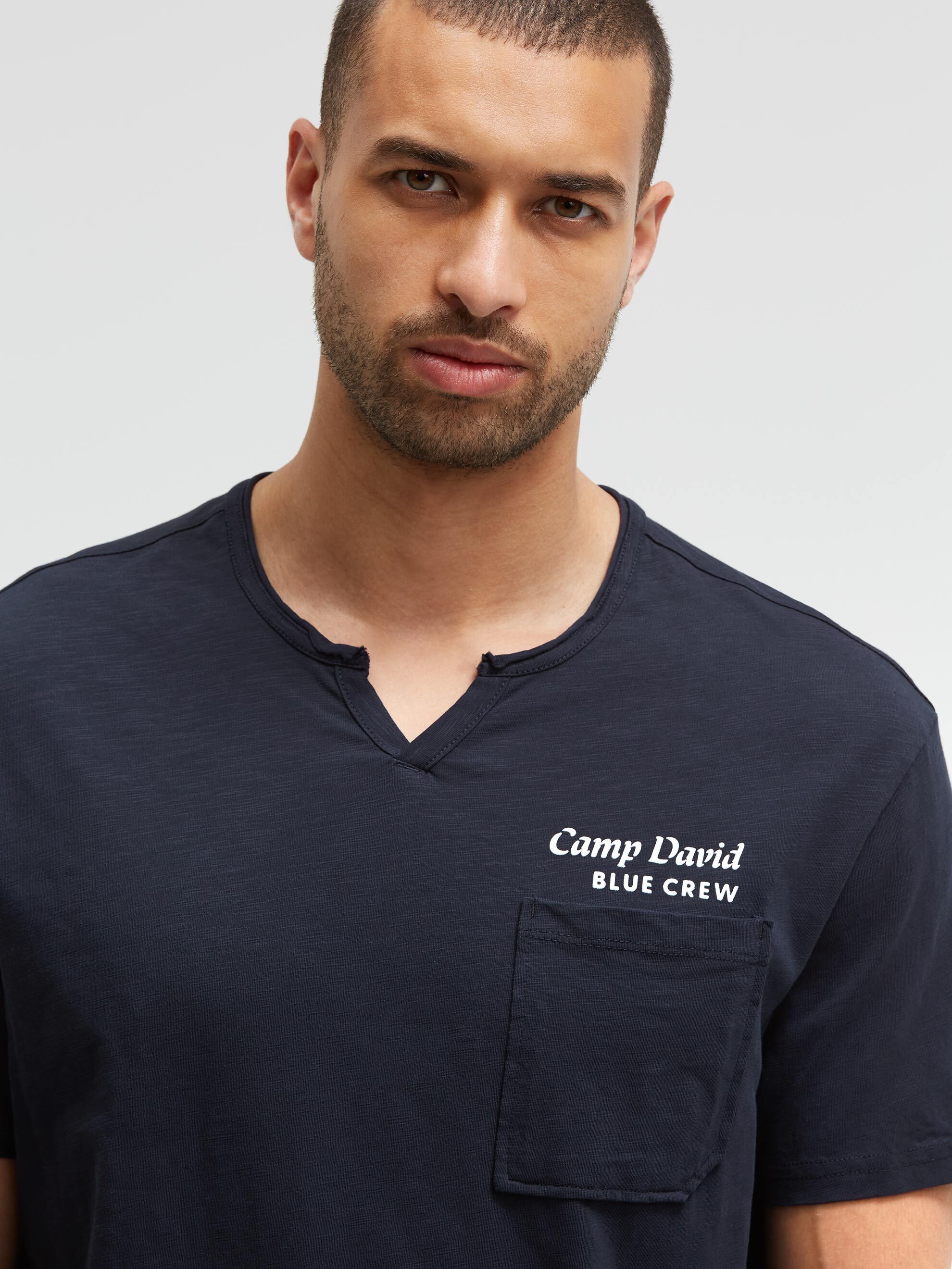 T-Shirt mit Backprint blue navy
