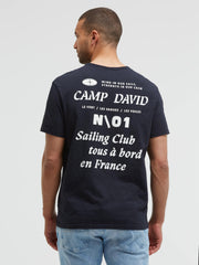 T-Shirt mit Backprint blue navy
