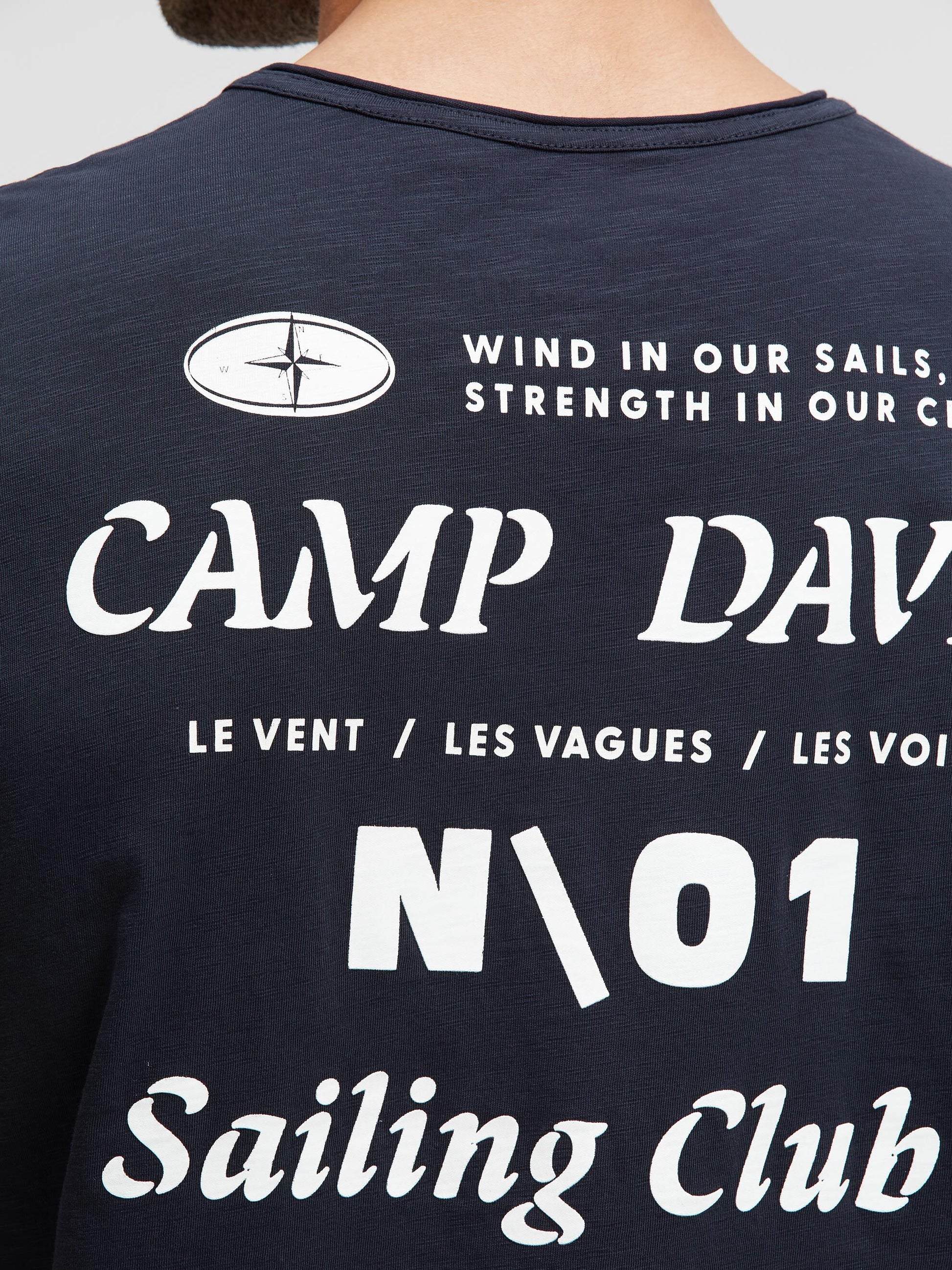 T-Shirt mit Backprint blue navy - 6