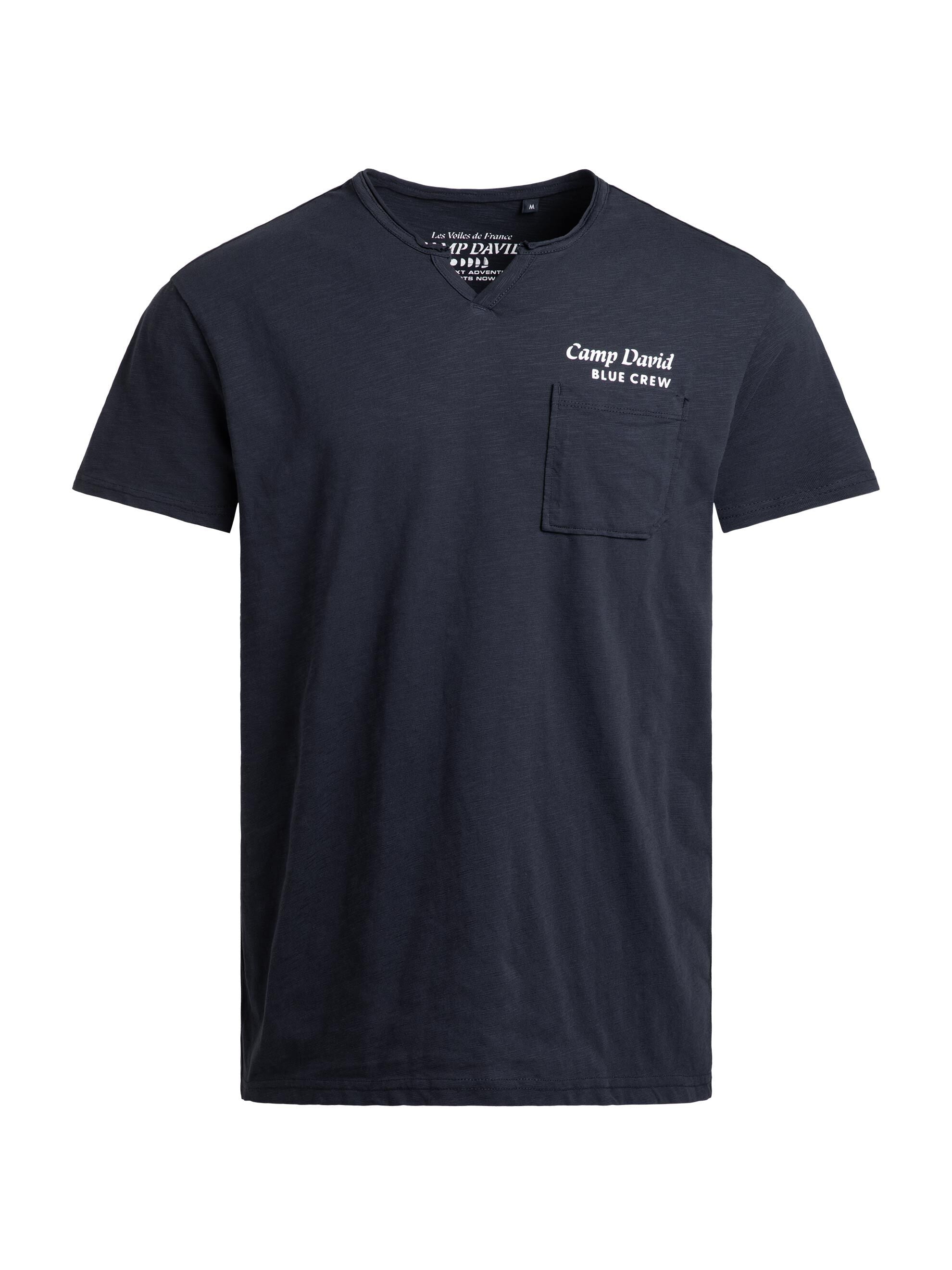 T-Shirt mit Backprint blue navy