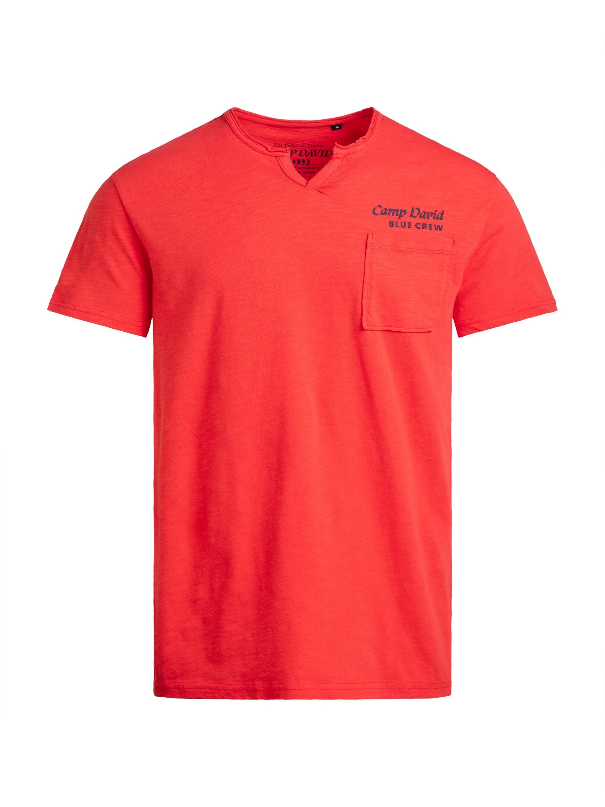 T-Shirt mit Backprint blaze coral
