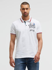 Polo mit Artworks und Special Details opticwhite