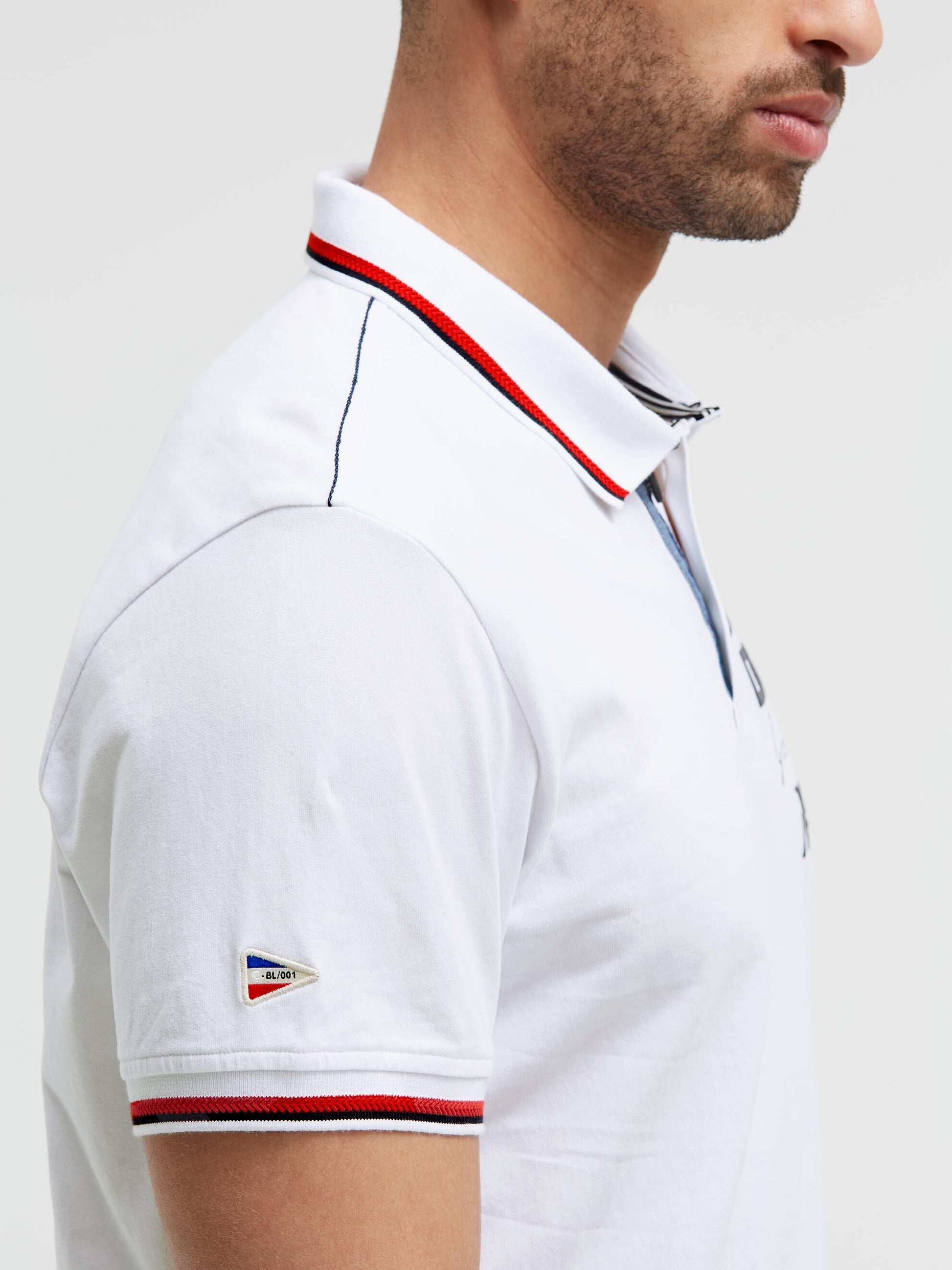 Polo mit Artworks und Special Details opticwhite - 6