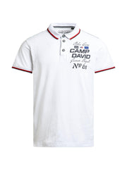Polo mit Artworks und Special Details opticwhite