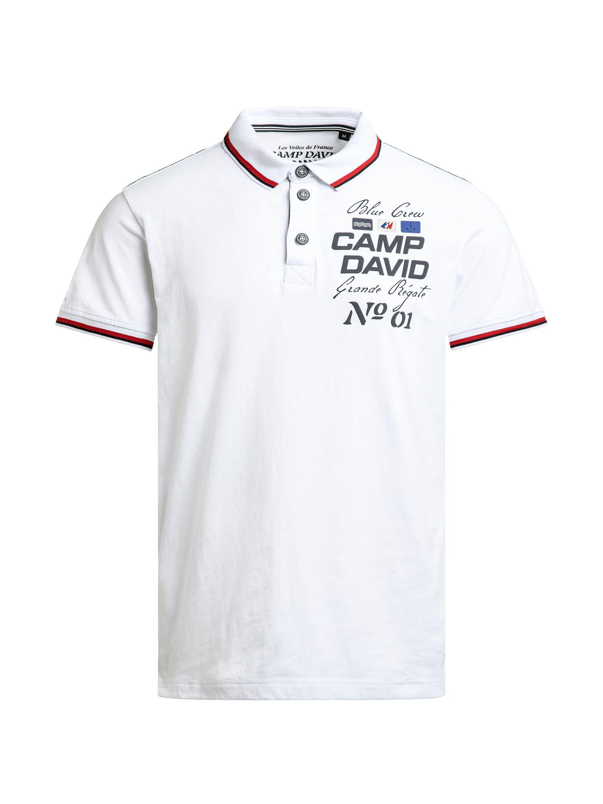 Polo mit Artworks und Special Details opticwhite