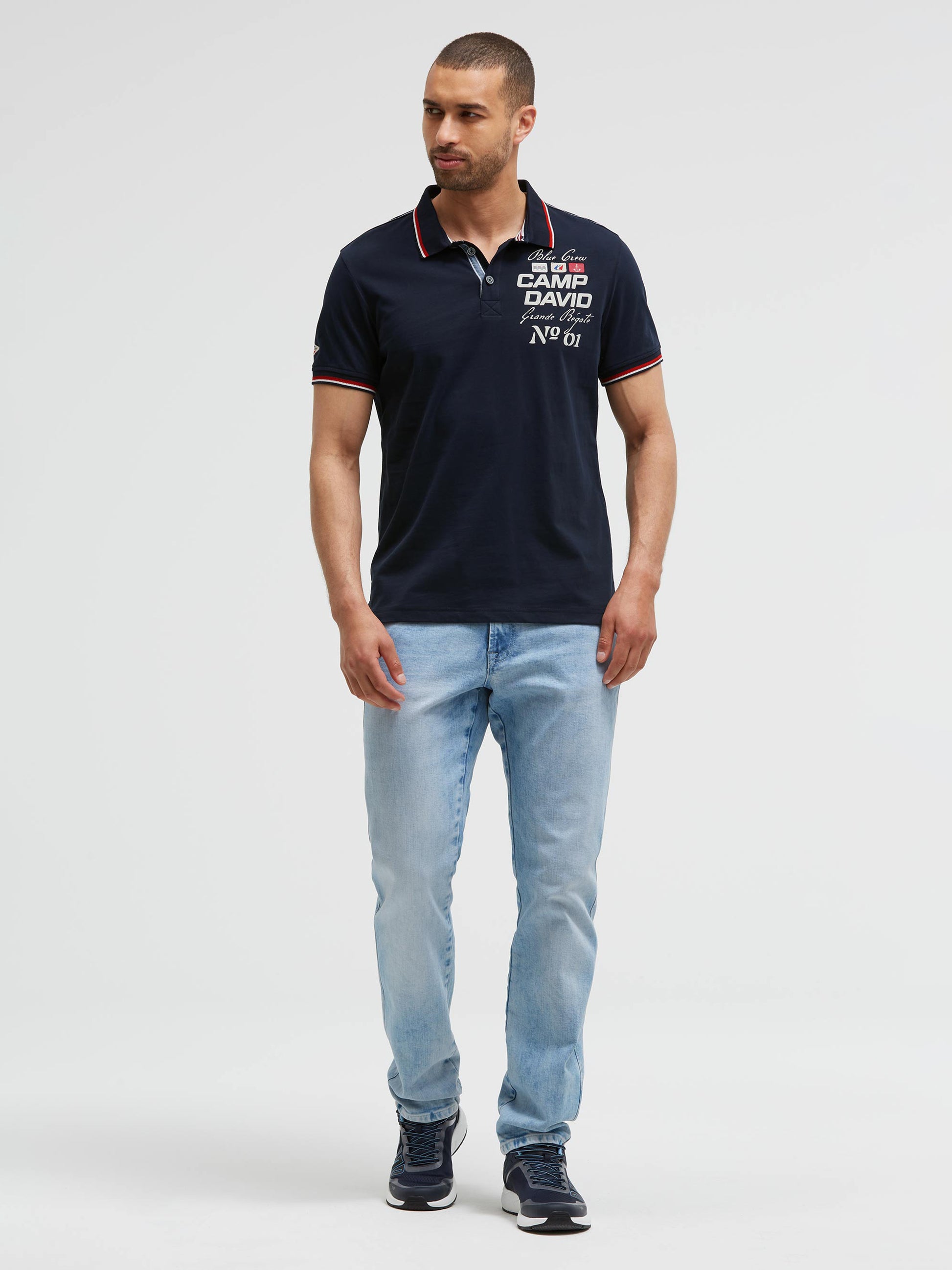 Polo mit Artworks und Special Details blue navy - 3