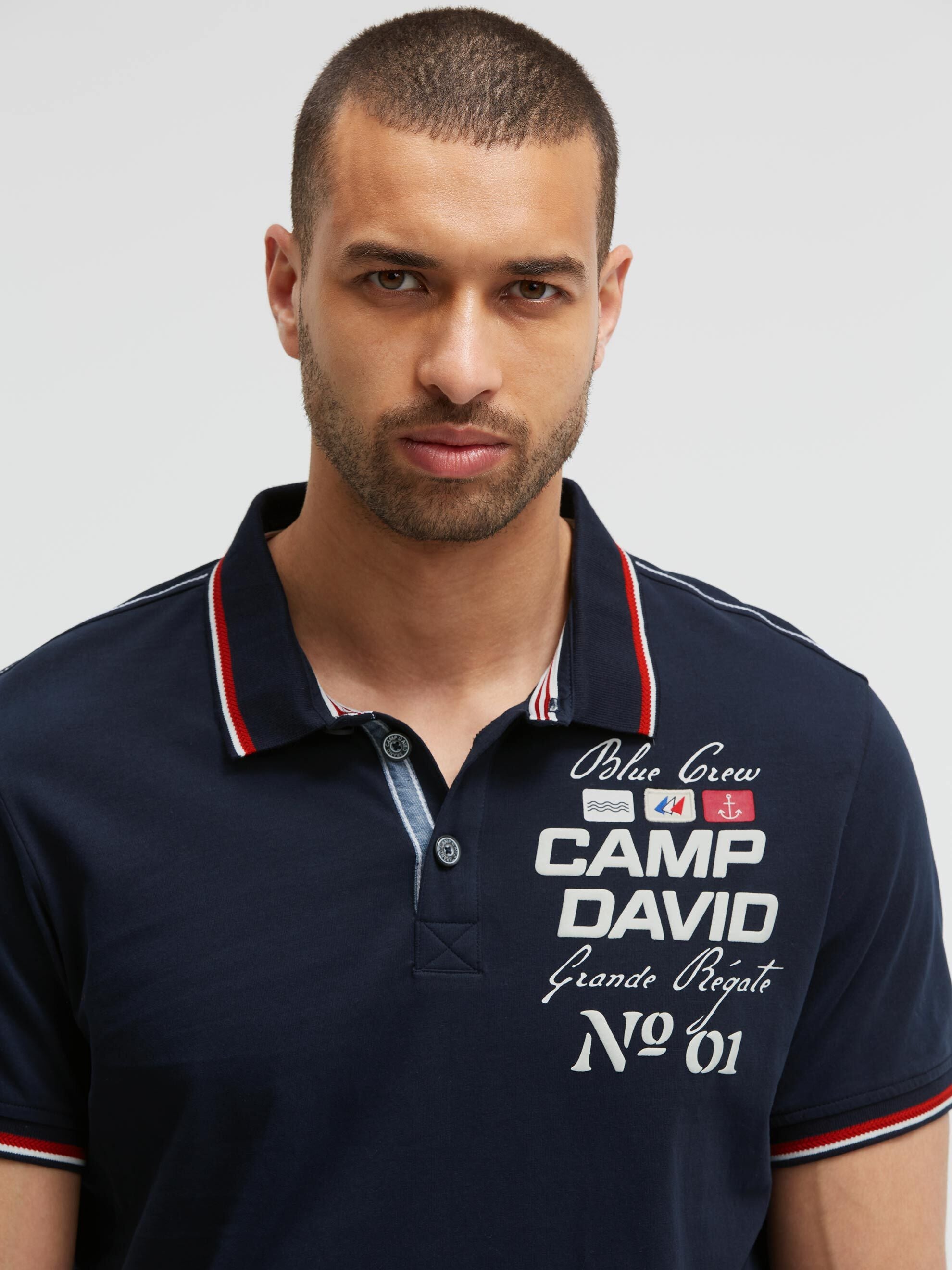 Polo mit Artworks und Special Details blue navy