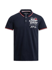 Polo mit Artworks und Special Details blue navy