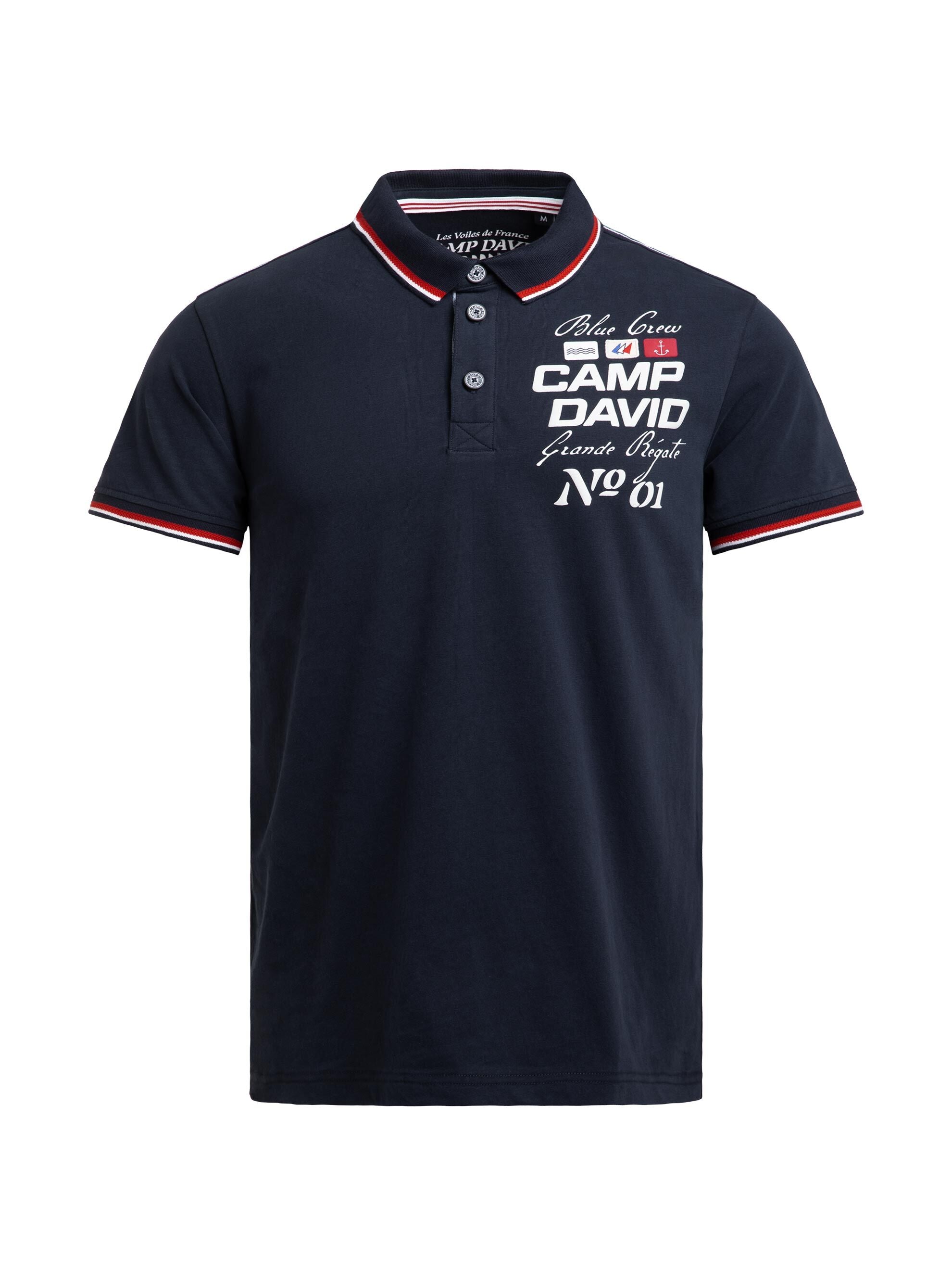 Polo mit Artworks und Special Details blue navy