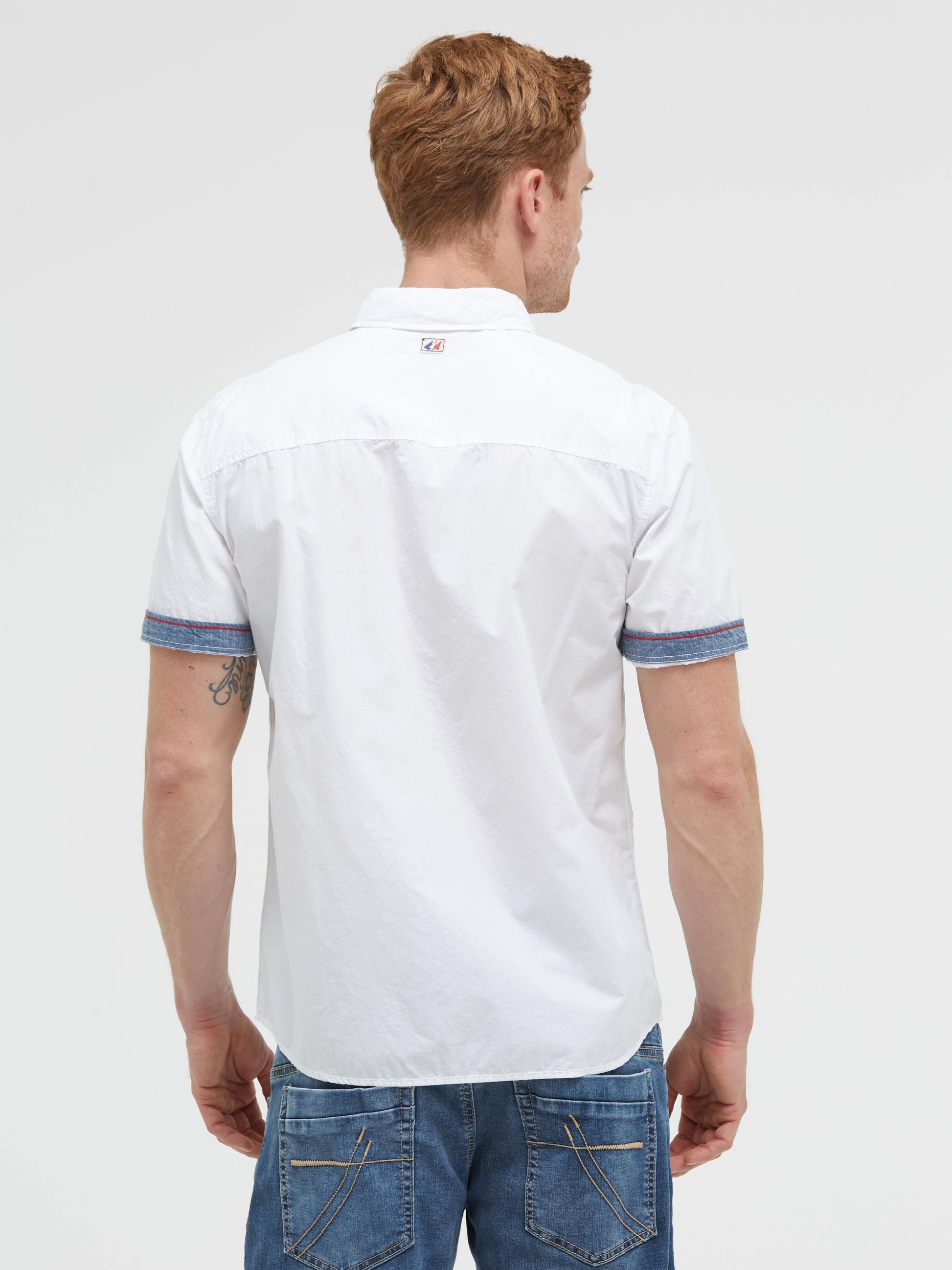 Kurzarmhemd mit Logo Artwork opticwhite - 5