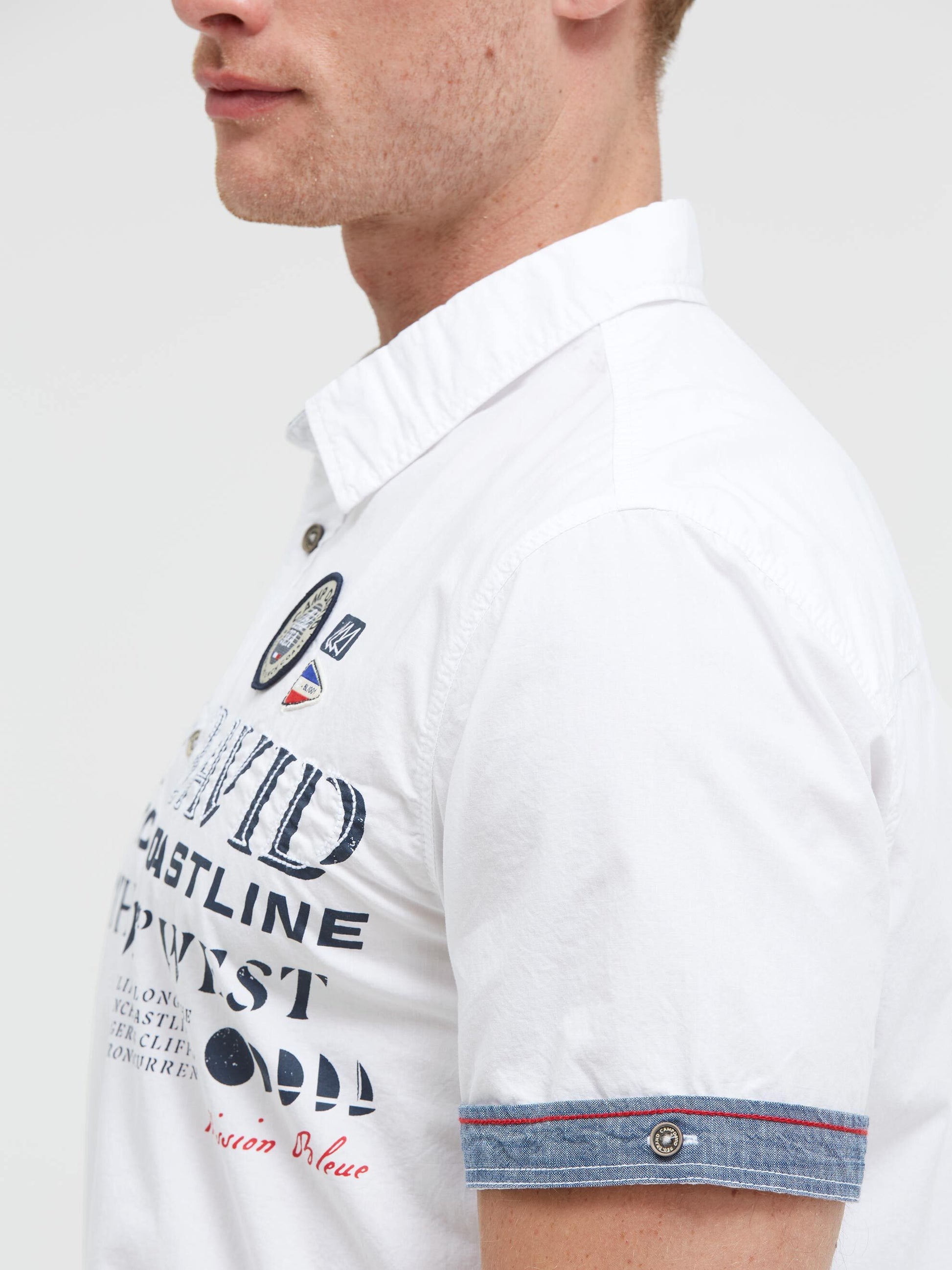 Kurzarmhemd mit Logo Artwork opticwhite - 6