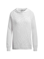 Hoodie mit Mesh-Struktur und Intarsia-Design opticwhite