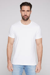 Basic T-Shirt mit Rundhalsausschnitt opticwhite