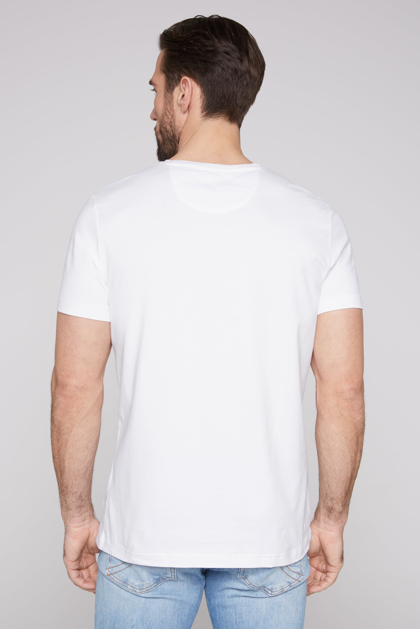 Basic T-Shirt mit Rundhalsausschnitt opticwhite