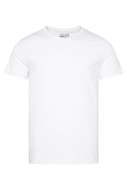 Basic T-Shirt mit Rundhalsausschnitt opticwhite
