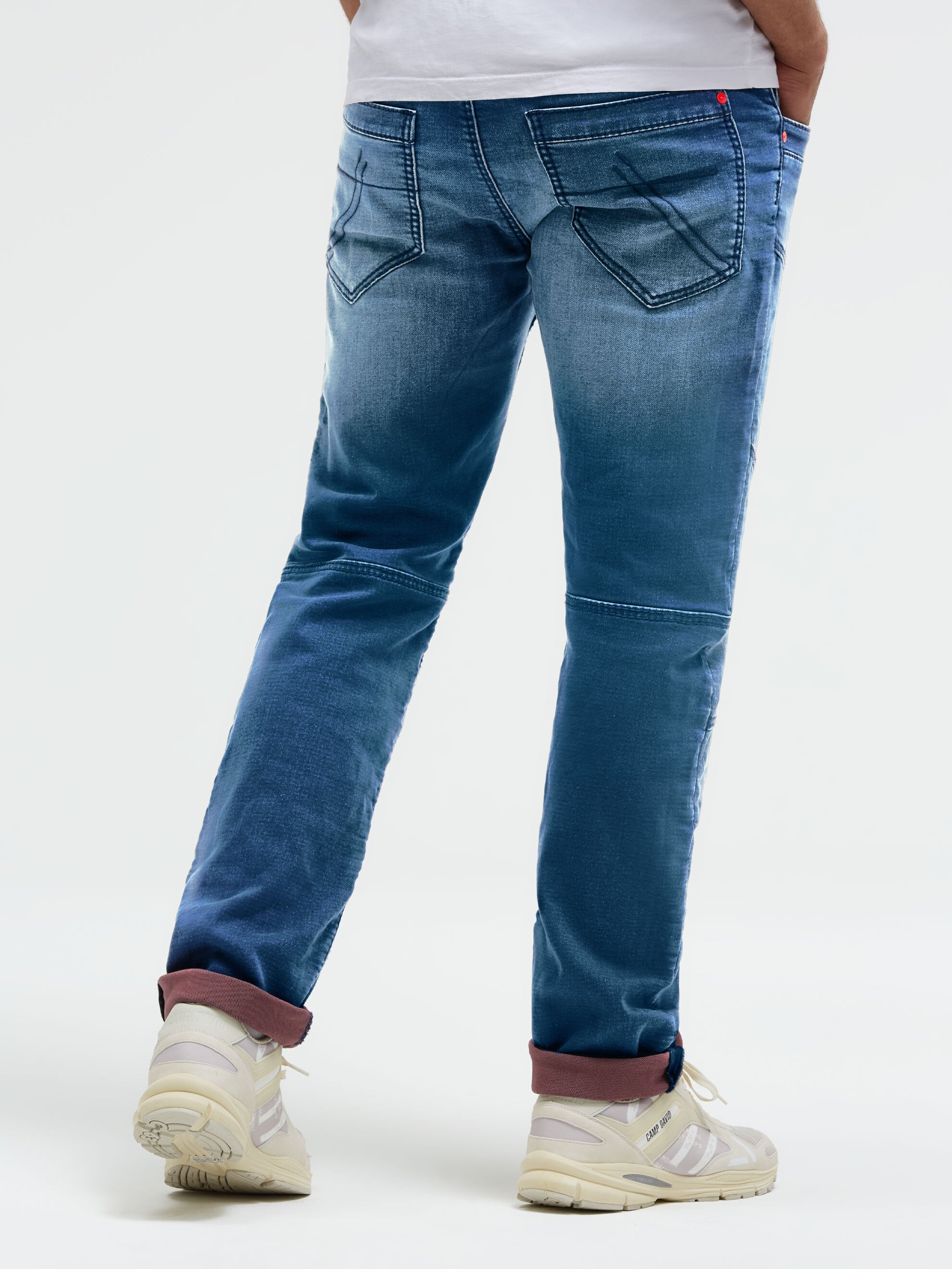 Jeans HE:RY Regular Fit blue red jogg