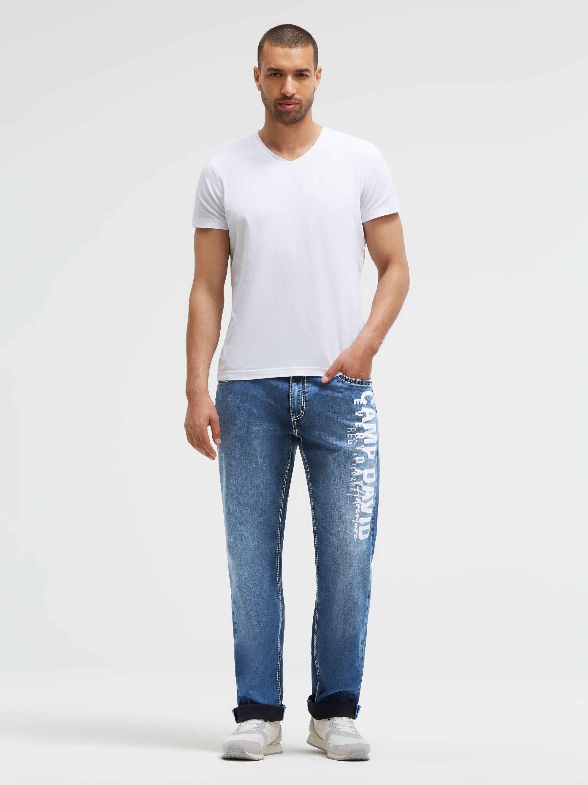Jeans FRA:NK Comfort Fit black blue used print