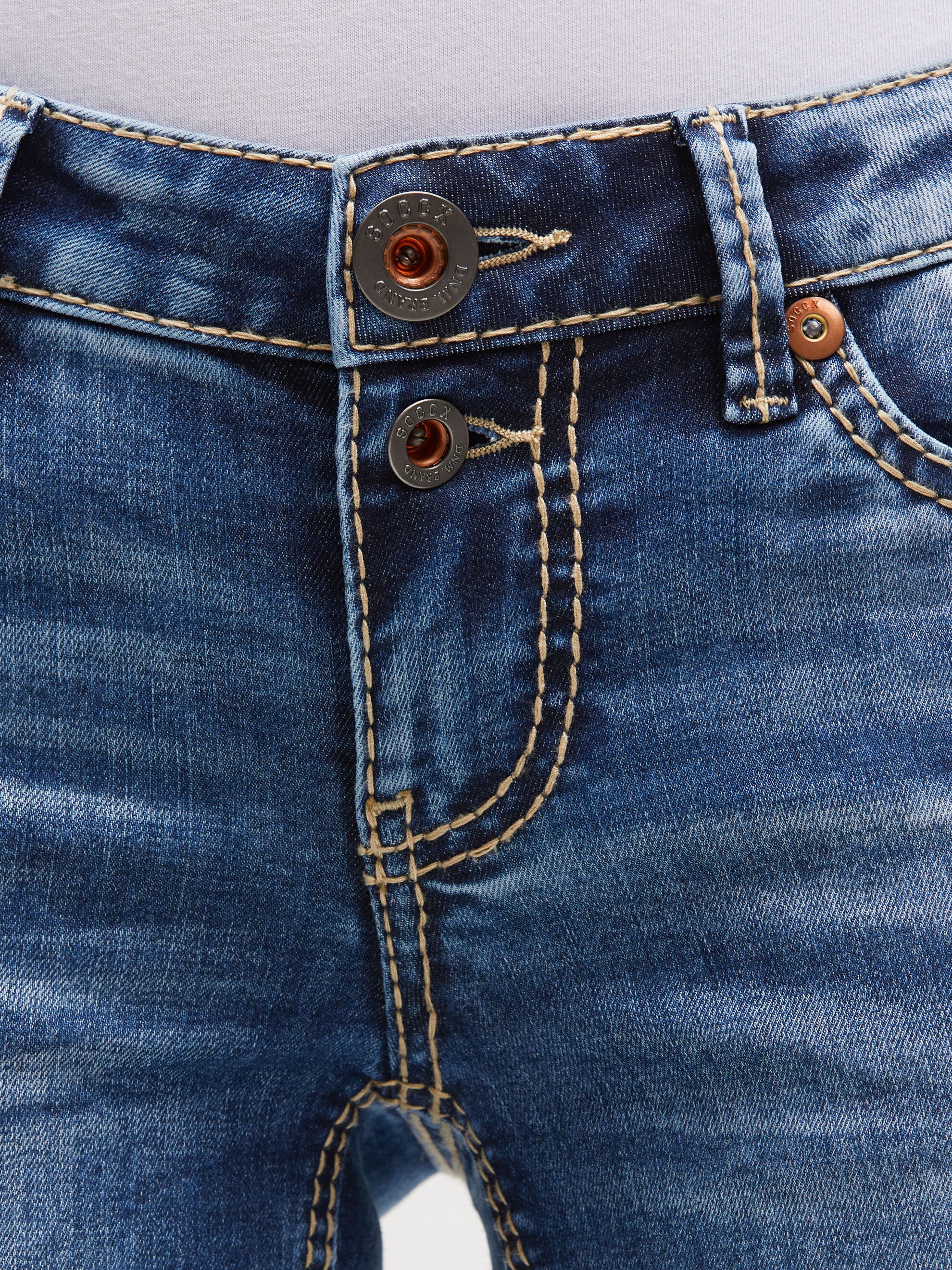 Jeans FI:LO Slim Fit distressed vintage blue