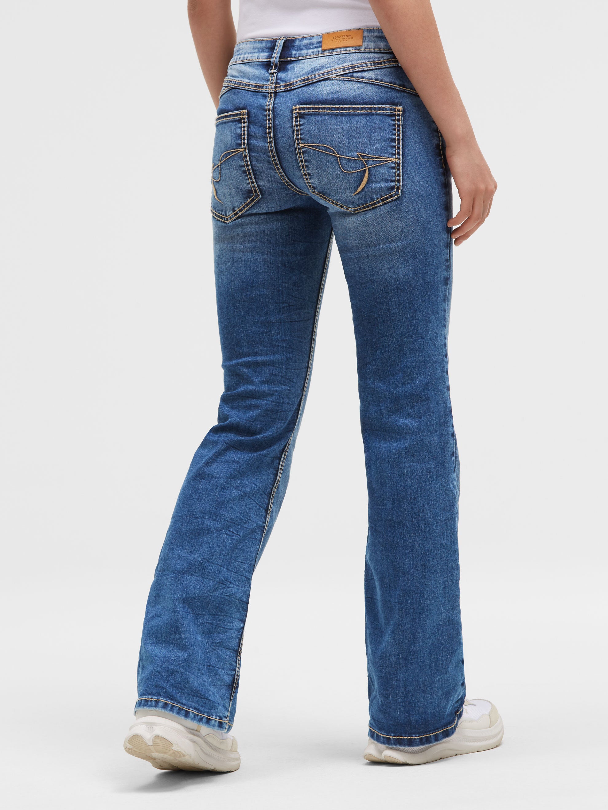 Jeans FI:LO Slim Fit distressed vintage blue