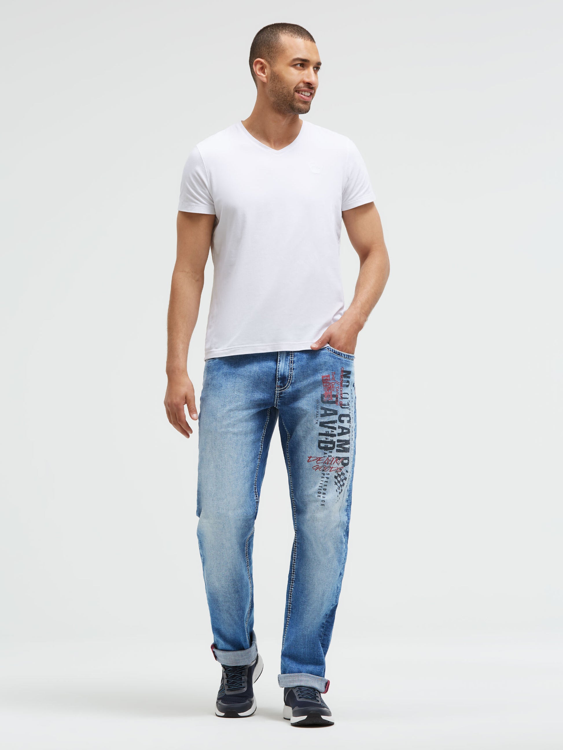 Jeans FRA:NK Comfort Fit vintage blue printed - 3