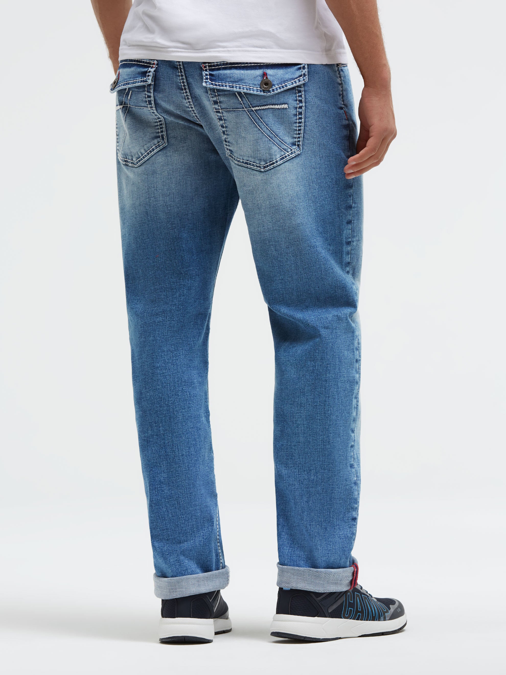 Jeans FRA:NK Comfort Fit vintage blue printed