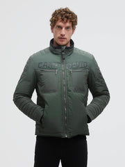 Winterjacke im Biker-Stil mit Logo Prints dark forest