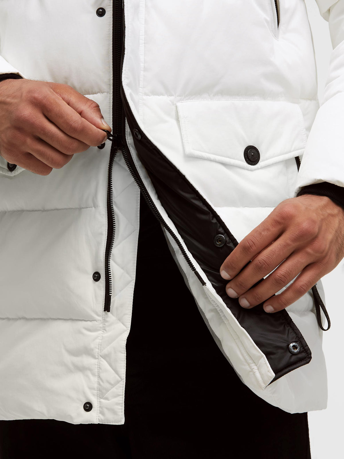 Puffer-Parka mit Back-Artwork kitt