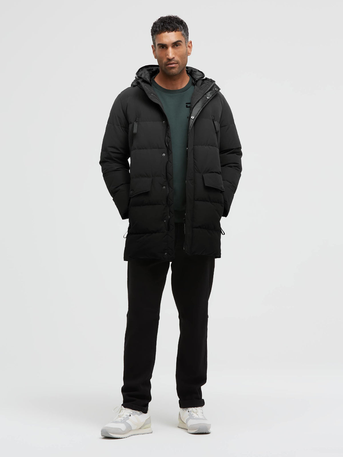 Puffer-Parka mit Back-Artwork black