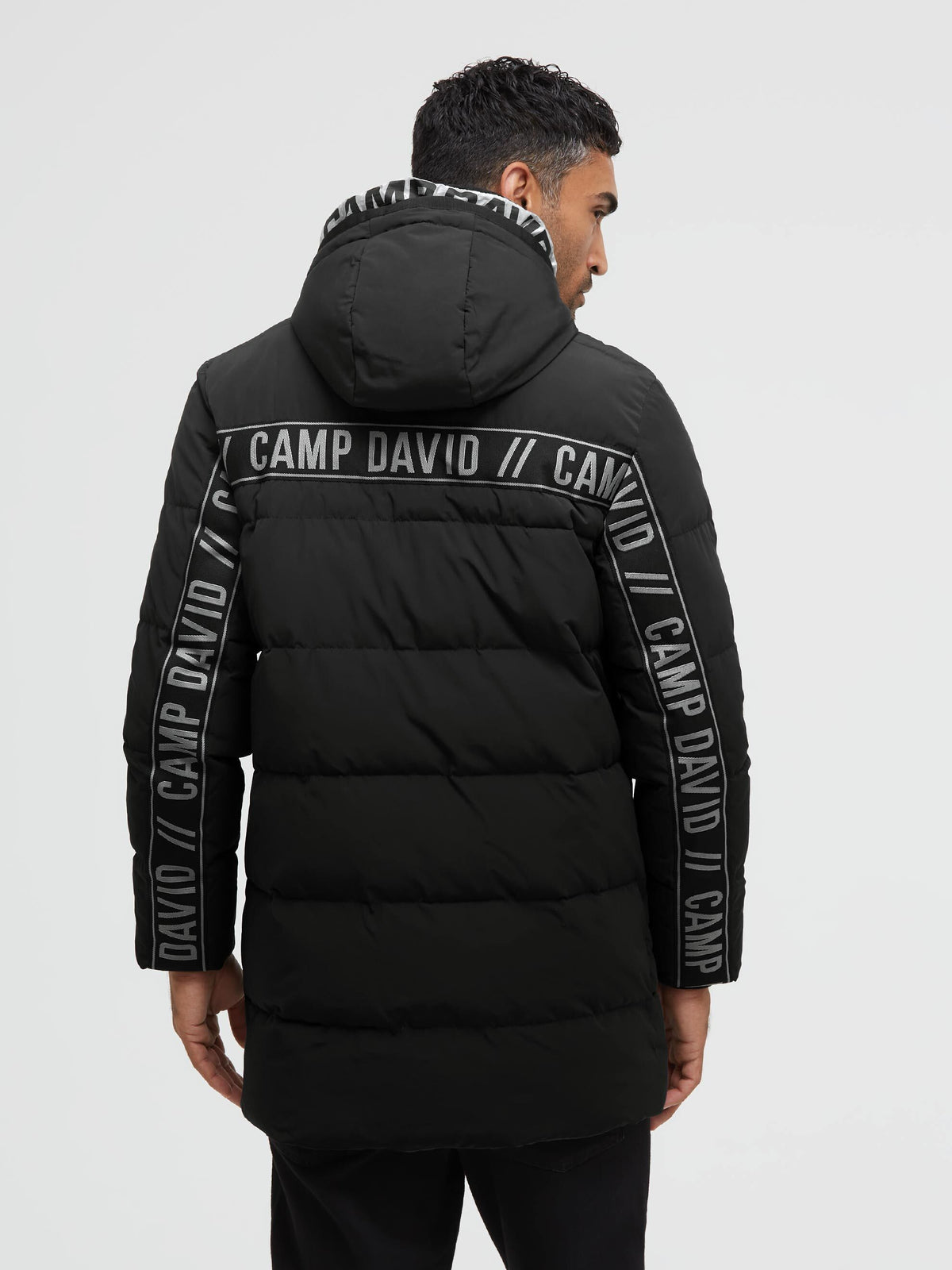 Puffer-Parka mit Back-Artwork black