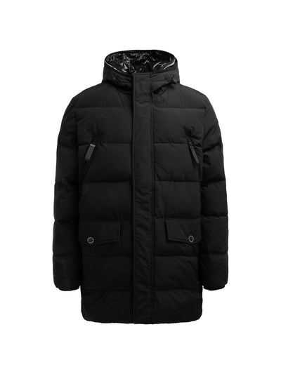 Puffer-Parka mit Back-Artwork black