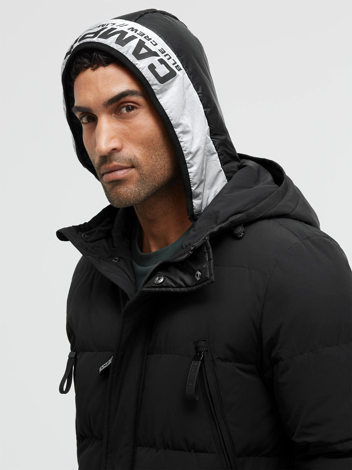 Puffer-Parka mit Back-Artwork black