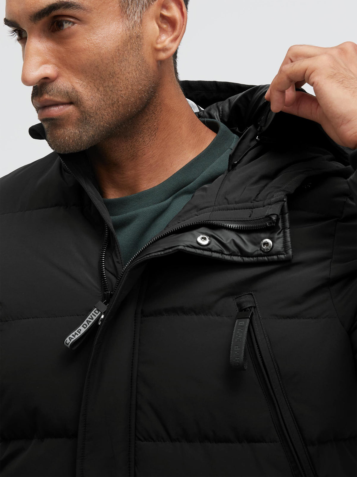 Puffer-Parka mit Back-Artwork black
