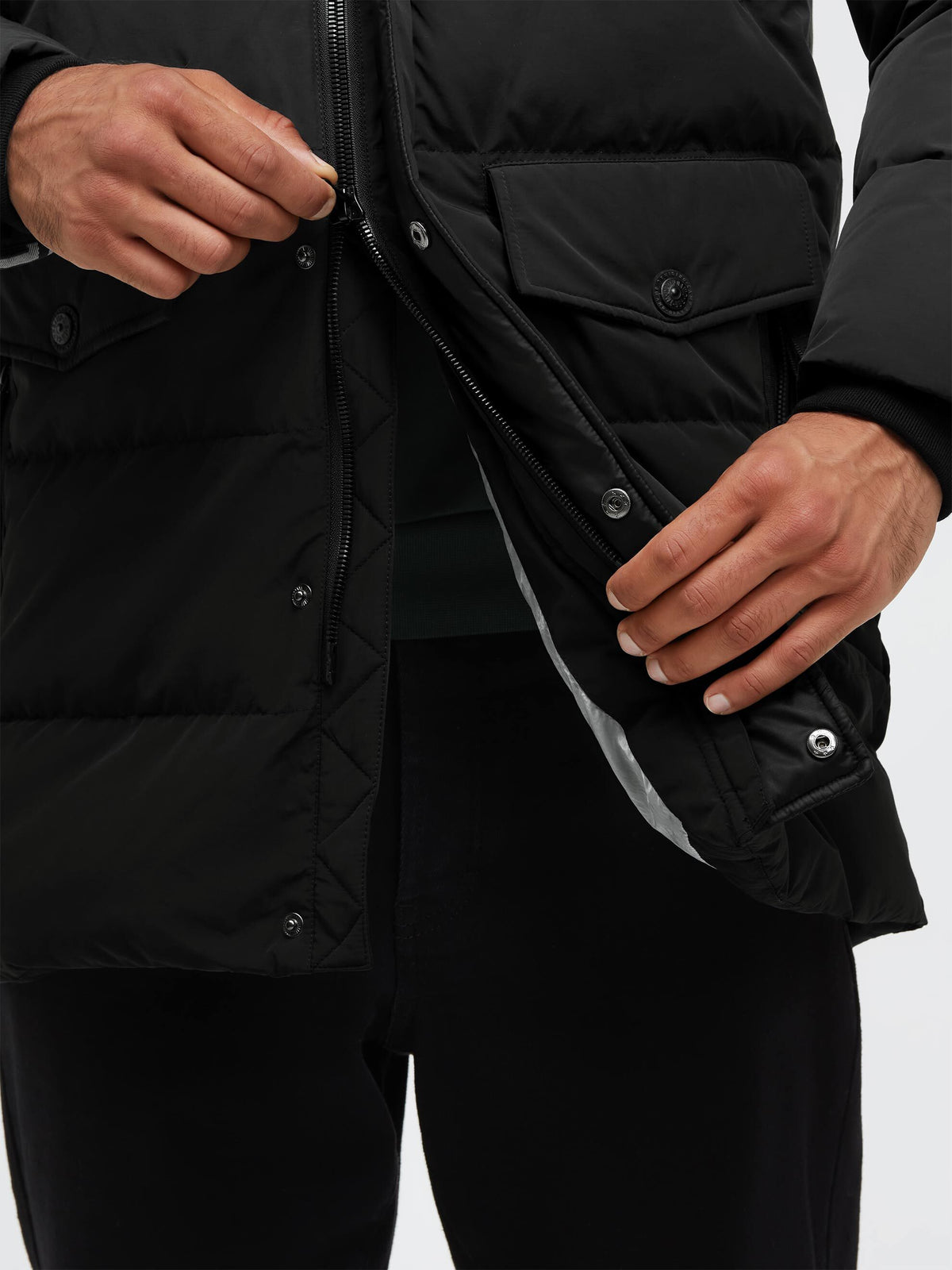 Puffer-Parka mit Back-Artwork black - 9