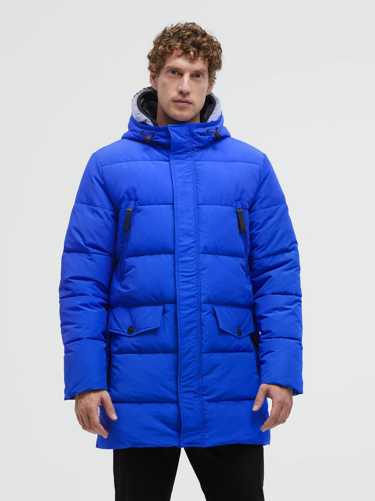 Puffer-Parka mit Back-Artwork flight blue - 3