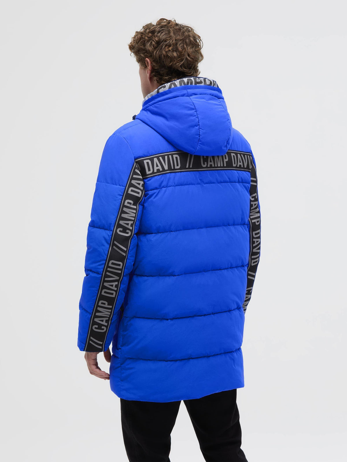 Puffer-Parka mit Back-Artwork flight blue - 2