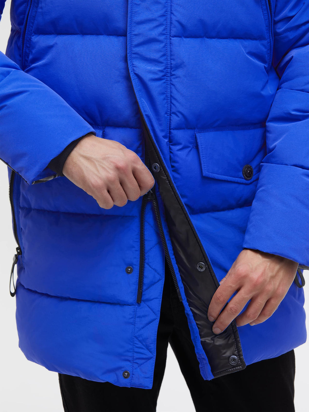 Puffer-Parka mit Back-Artwork flight blue