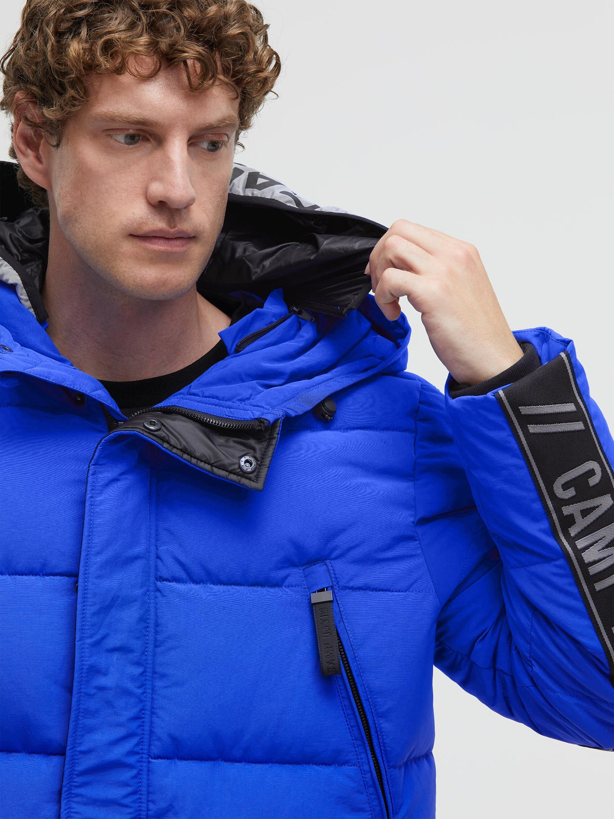 Puffer-Parka mit Back-Artwork flight blue - 8