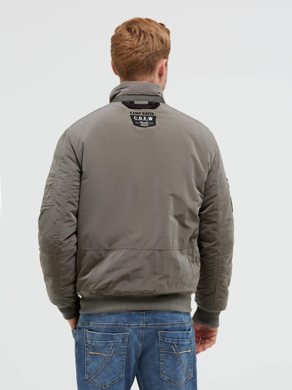 Wattierte Fliegerjacke mit Label Patches platin - 5
