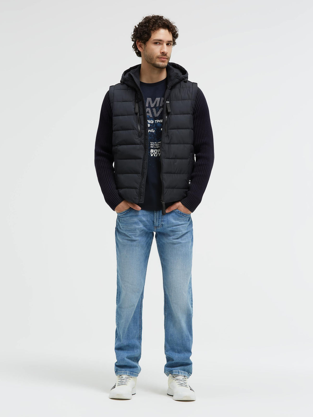 2-in-1 Jacke und Weste mit abtrennbaren Strickärmeln blue navy - 3