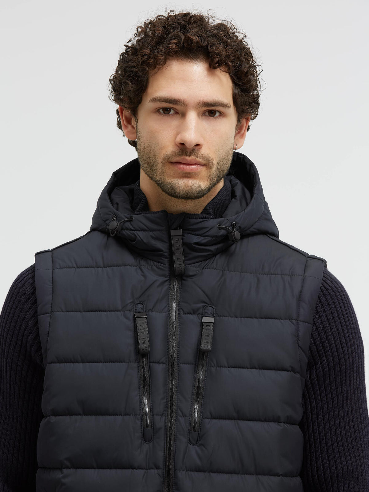 2-in-1 Jacke und Weste mit abtrennbaren Strickärmeln blue navy
