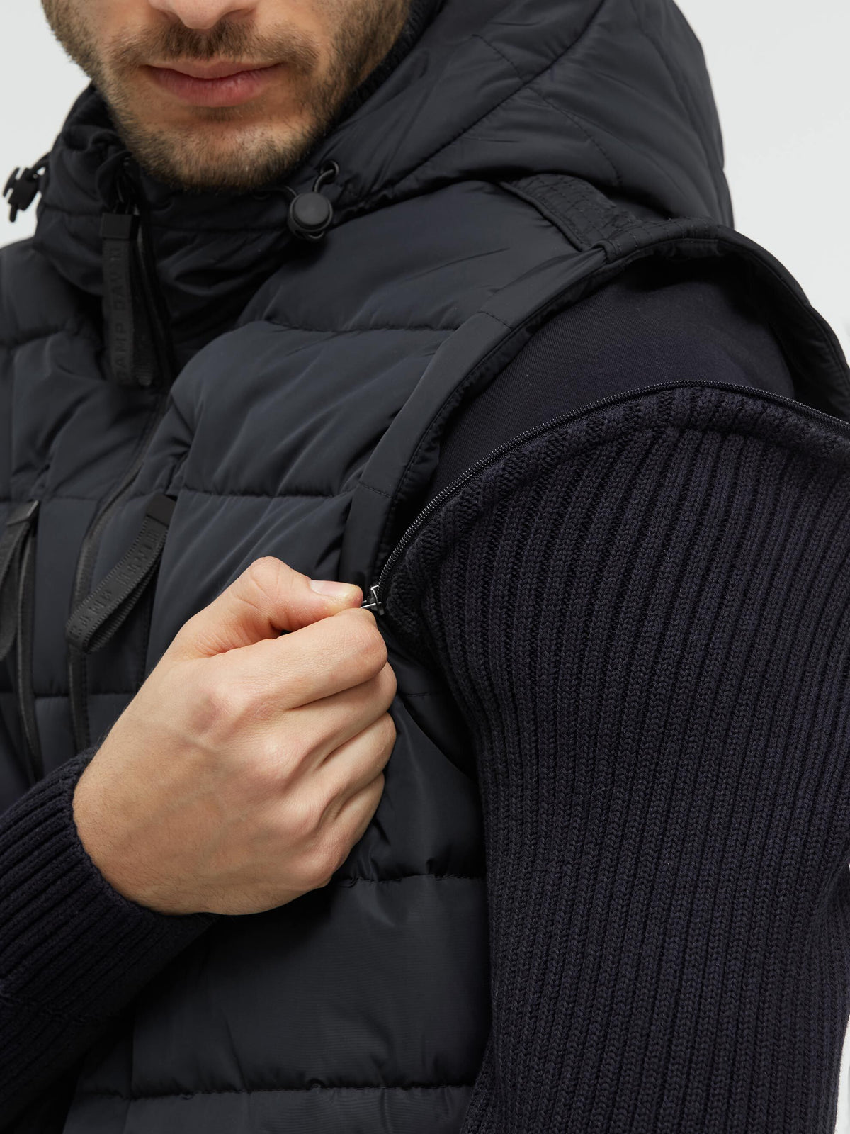 2-in-1 Jacke und Weste mit abtrennbaren Strickärmeln blue navy - 7