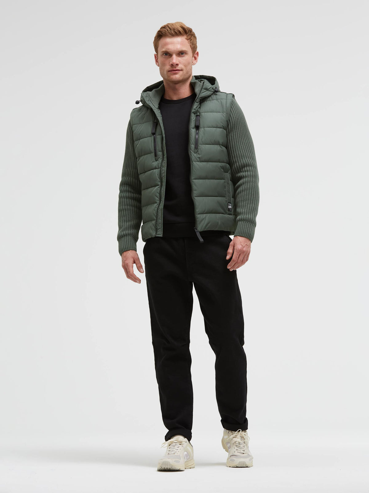 2-in-1 Jacke und Weste mit abtrennbaren Strickärmeln dark forest