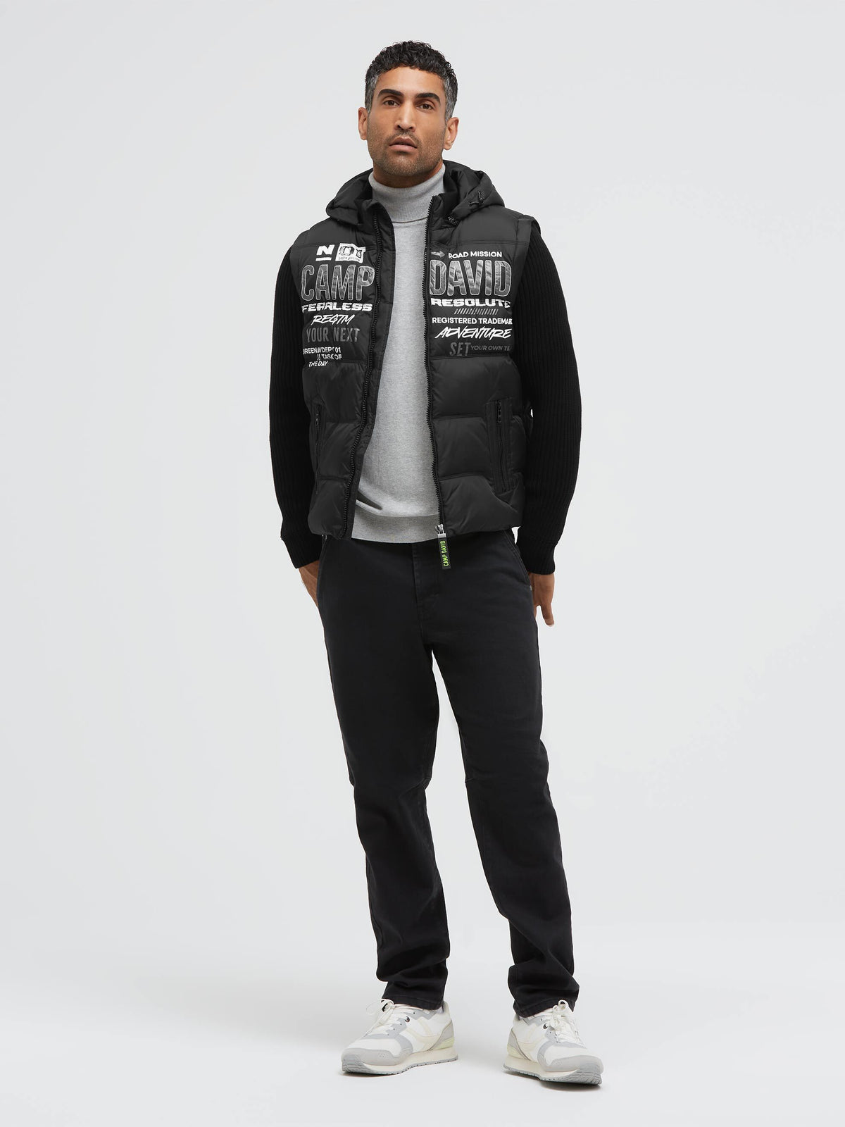 2-in-1 Jacke und Weste mit abtrennbaren Strickärmeln black - 3